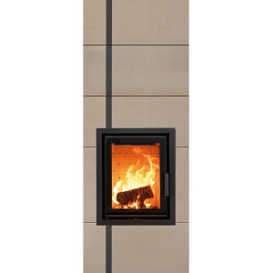 Medium - Soba pe lemne cu acumulare, din maiolica - 8,2 kW, model bej MD 034