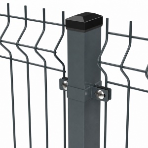Panou gard 3D zincat 1,53 x 2,50 m, fir 5 mm, 46 bare verticale, antracit