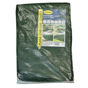 Plasa umbrire pentru gard verde cu inele metalice si margine intarita