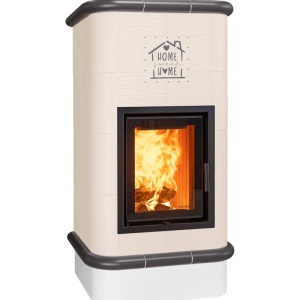 Quadra 4 Levels - Soba pe lemne cu acumulare, din maiolica - 8,2 kW, model gri QD 111