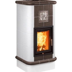 Quadra 4 Levels - Soba pe lemne cu acumulare, din maiolica - 8,2 kW QD 032