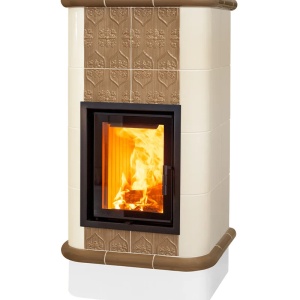 Quadra 4 Levels - Soba pe lemne cu acumulare, din maiolica - 8,2 kW QD 097