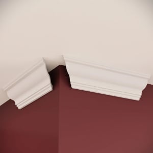 Set colt exterior predebitat 45° pentru cornisa C11 Manavi, 2 bucati