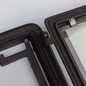 Set usa soba din fonta Neo cu cenusar 265 x 265 mm detalii