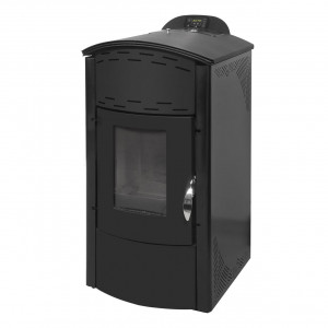 Soba pe peleti Amanda diva 32 L, negru