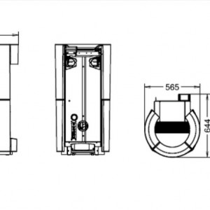 Soba pe peleti Thermorossi Chic Natural Plus Evo 11,4 kW dimensiuni