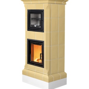 Bistrot - Soba pe lemne cu acumulare si cuptor, din maiolica - 8,6 kW BS 016