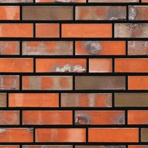 Caramida Aparenta Dublin, rosu portocaliu maro multicolor, NF (240x71x14 mm) rost negru