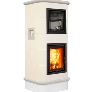 Chef - Soba pe lemne cu acumulare si cuptor, din maiolica - 8,6 kW CF 026