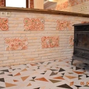 coltar caramida aparenta perete decorativ