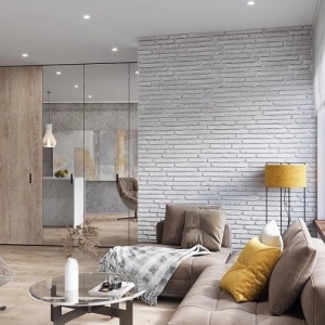 Coltar caramida aparenta Roman Corner, White, 170x40x15 mm