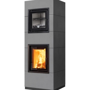 Cook - Soba pe lemne cu acumulare si cuptor, din maiolica - 8,6 kW CK 011