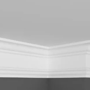Cornisa decorativa Manavi din polimer rigid C19 - 9.7x4.8x200 cm