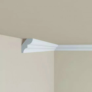 Cornisa decorativa tavan Manavi C3 din polimer rigid 2.8x2.8x200 cm