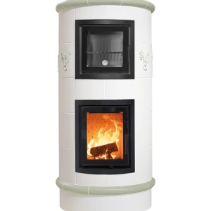 Gourmet - Soba pe lemne cu acumulare si cuptor, din maiolica - 8,6 kW GR 005