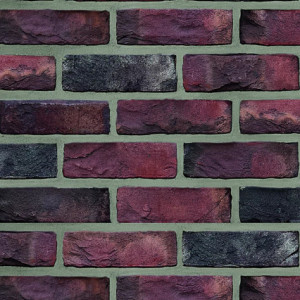IZERA - caramida klinker manuala, plina, burgundiu, 208x98x64 mm