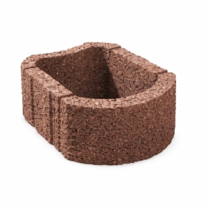 Jardiniera beton Drop Flor 40x30x20 cm, rosu, pentru flori si amenajari gradina