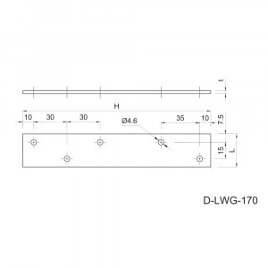Koelner D-LWG - placa de imbinare perforata si ingusta schita 1