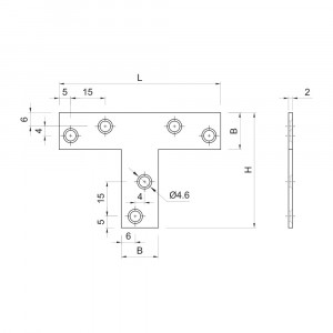 Koelner D-T - element in forma T schita