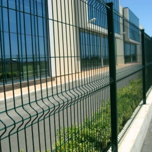 Panou gard bordurat zincat verde 1500x2500 mm, grosime 4.2 mm, pentru imprejmuiri gradini si terenuri