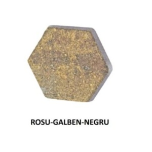 Pavaj Favo Rosu-Galben-Negru 20x17,32x6 cm