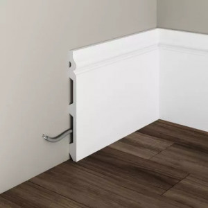 Plinta de podea decorativa Manavi S27 din polimer rigid 20x1.8x200 cm