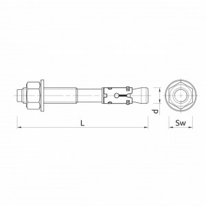 RawlPlug R-HPTII-ZF - ancora expandabila premium schema 1
