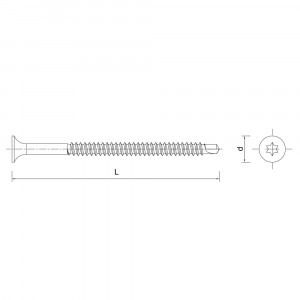 RawlPlug R-WX-T - surub cu cap TX25 pentru tabla trapezoidala schema