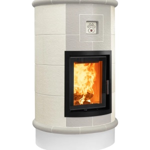 Rondo 4 Levels - Soba pe lemne cu acumulare, din maiolica - 8,2 kW, model gri RN 039