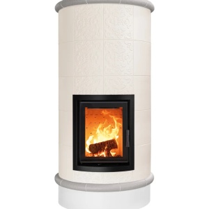 Rondo 5 Levels - Soba pe lemne cu acumulare, din maiolica - 8,2 kW, model gri RC 036