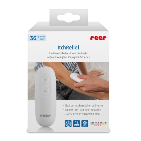 Aparat pentru tratarea intepaturilor de insecte, tratament prin caldura fara chimicale, 2 trepte de temperatura, bucla de prindere, baterii incluse, produs medical certificat, Reer ItchRelief 81140 - Img 7