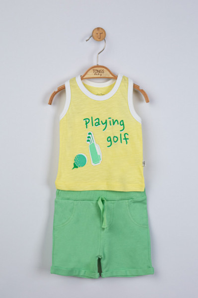 Compleu 2 piese Playing golf pentru baietei, Tongs baby (Culoare: Gri, Marime: 12-18 Luni) - Img 3