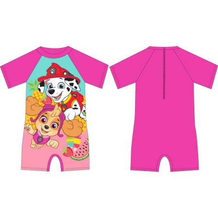 Costum de baie UV cu maneci scurte si fermoar Paw Patrol Girl EPLUSM EPMPAW52442225 - Img 2