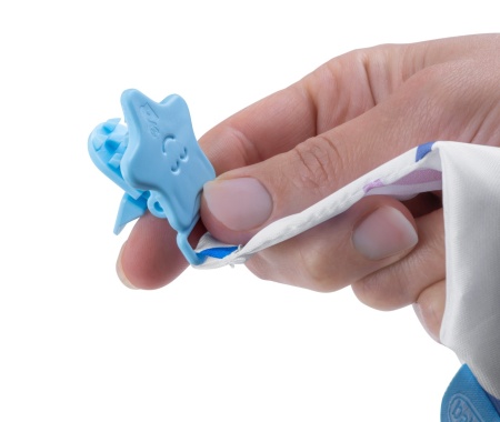 Cravata bebelusi cu accesoriu de dentitie BabyJem, bleu - Img 4