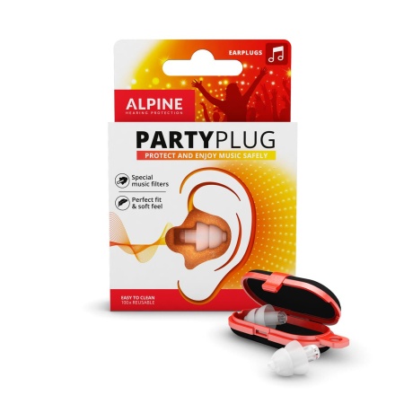 Dopuri de urechi antifonice pentru adulti cu filtru special pentru muzica, reutilizabile, transparente, protectie zgomote SNR 19dB, ideale pentru petreceri si concerte, ALPINE PartyPlug ALP23558 - Img 6