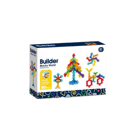 Joc de constructie STEAM - Floricele colorate (80 piese) - Img 2