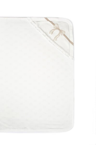 Paturica pentru nou nascut, 100% bumbac organic, Bow, BabyCosy, stone - Img 2