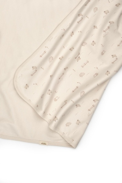Paturica pentru nou nascut, 100% bumbac organic, Lamb, BabyCosy - Img 5