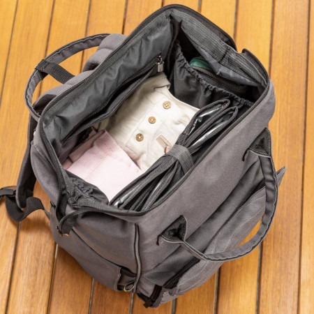 Rucsac multifunctional cu aleza pentru schimbat scutecul bebelusului, din plastic reciclat, Reer Growing Backpack 84221 - Img 6