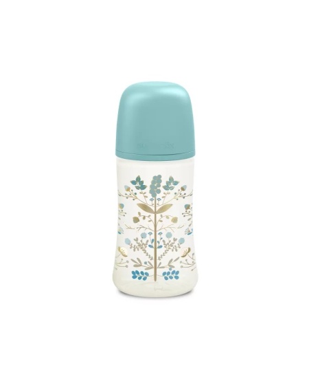 Set biberon 270ml + suzeta 0-6m + lantisor Albastru Gold Premium - Img 2