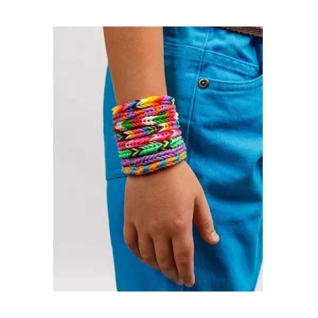 Set creativ elastice loom colorate cu organizator si accesorii, 1500 piese Kruzzel MY18061 - Img 7