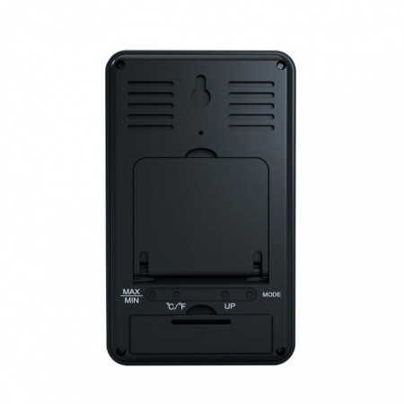 Termometru si higrometru digital de camera, ceas cu alarma, memorie, suport expandabil, negru, AirBi FRAME BI1050 - Img 2