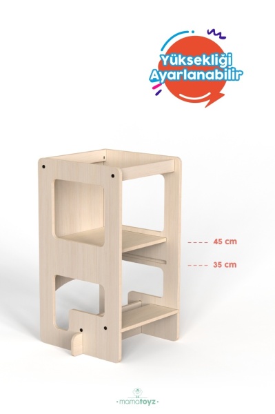 Turn de invatare multifunctional Kule Flip, Natur, MamaToyz - Img 5