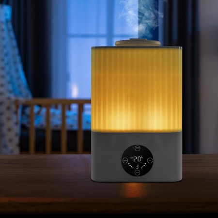 Umidificator ultrasunete cu automatizare si lumina de noapte, telecomanda , afisaj temperatura si umiditate, temporizator, Reer 94060 - Img 8
