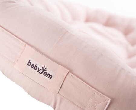 Babynest cu bara de jucarii, BabyJem, somon - Img 6