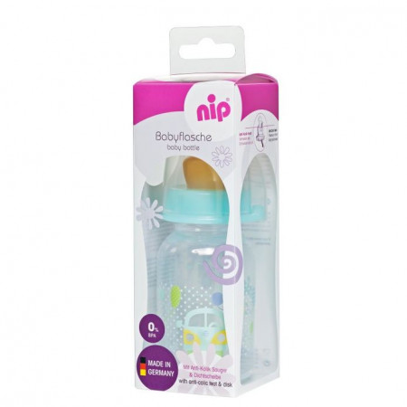 Biberon Family Unisex PP 125 ml cu tetina latex pt ceai, nr 1, nip 35004 - Img 3