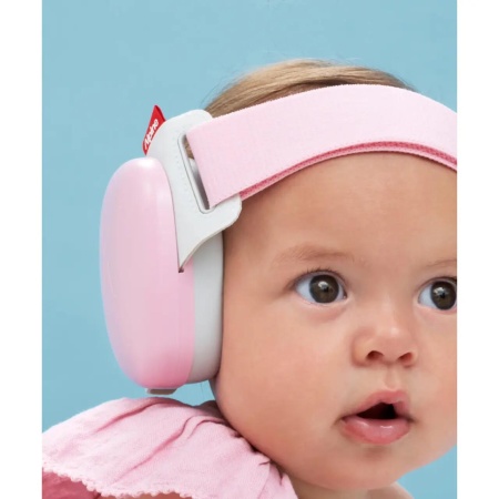 Casti antifonice pentru bebelusi si copii pana la 4 ani, ofera protectie auditiva, SNR 24, roz, ALPINE Muffy Baby Rose Pink ALP29642 - Img 3