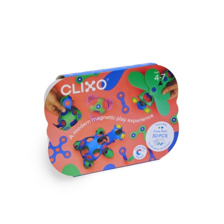 Clixo® joc magnetic de construit - Crew Albastru &amp; Verde (30 piese) - Img 2