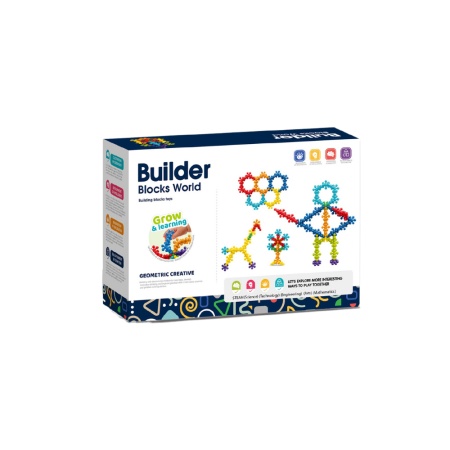 Joc de constructie STEAM - Floricele colorate (80 piese) - Img 3