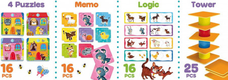 Joc de logica 4 in 1 - Animalute jucause - Img 2